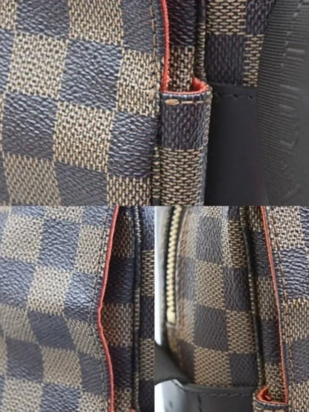 LOUIS VUITTON Naviglio Shoulder Bag Damier Ebene Leather Brown N45255 15YH939